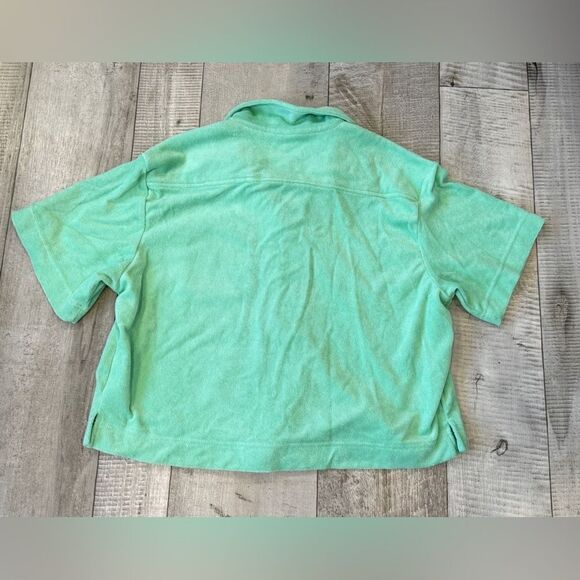 NWT Fabletics Island Terry Boxy Button Up Shirt - Picture 4 of 4